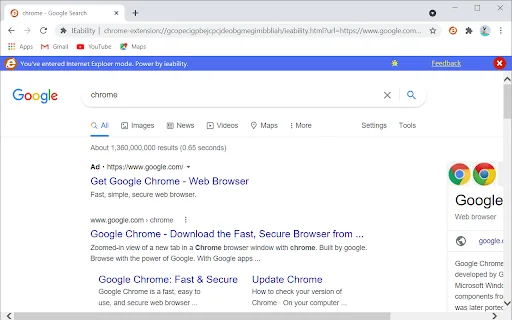 IEability: Execute IE no Chrome – Compatibilidade Total (IE Tab) - Screenshot 3