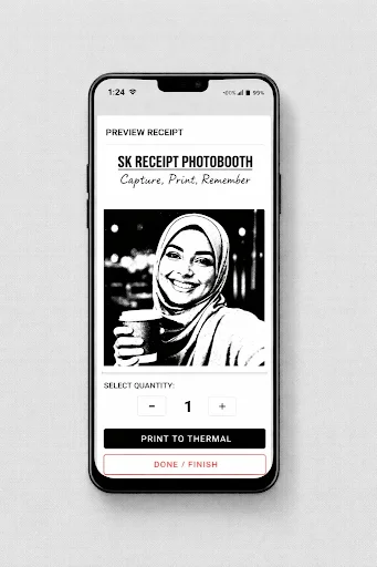 SK Receipt Photobooth: Impressão Térmica Estilo Recibo Instantânea - Screenshot 6